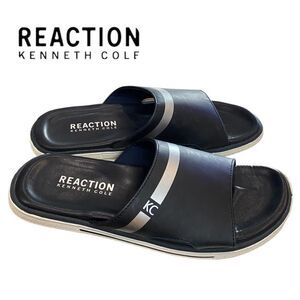 REACTION KENNETH COLE Men's Black Silver Beach Slide Sandals NEW 7